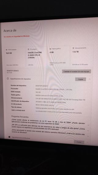 Ordenador gaming completo