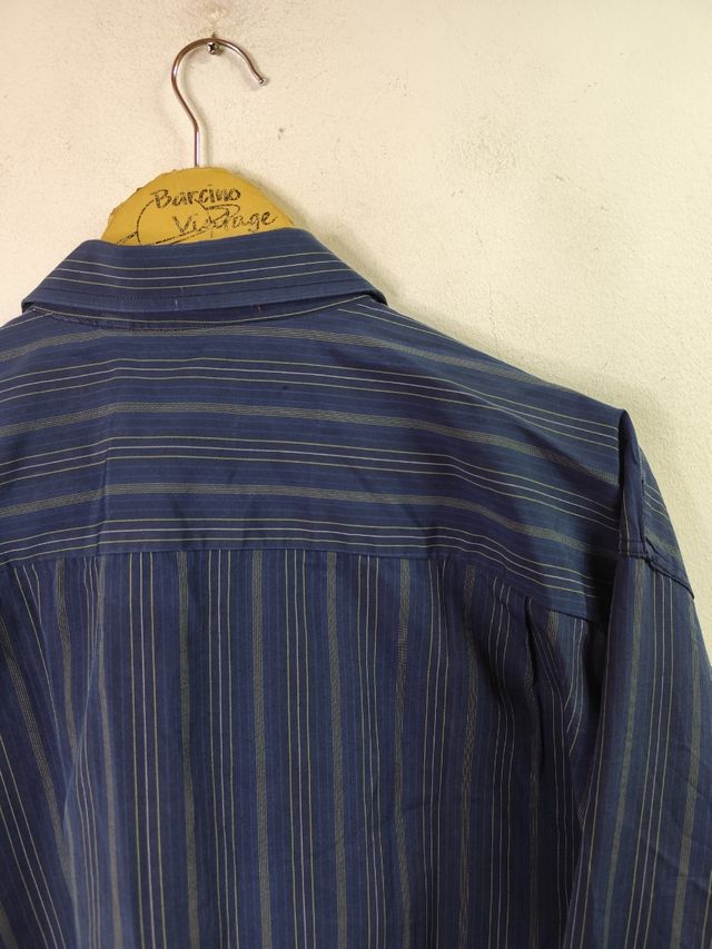 Camisa Hugo Boss Azul Rayas Talla XL