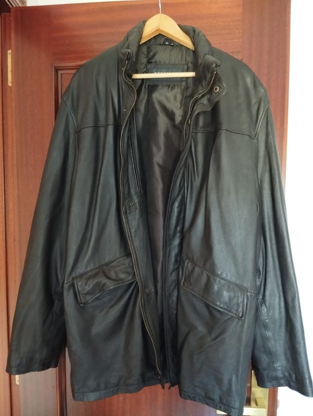 Abrigo de Piel Hombre Exotique Negro Talla 60