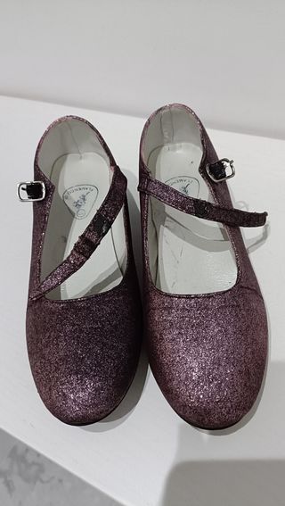 Zapatos disfraz Glitter Rosa/Morado.