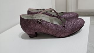 Zapatos disfraz Glitter Rosa/Morado.