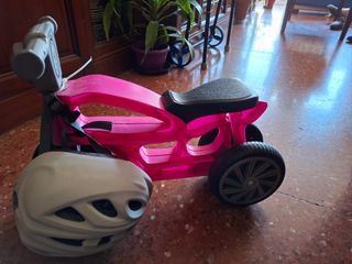 Bici sin pedales niña + casco