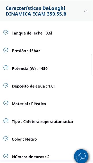 Cafetera Super Automática DeLonghi