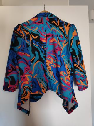 Chaqueta Estampada Mujer Talla L Media Manga
