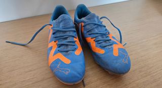 Scarpe calcio Puma blu/arancio