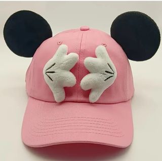 Gorra rosa Mickey Mouse orejas y manos