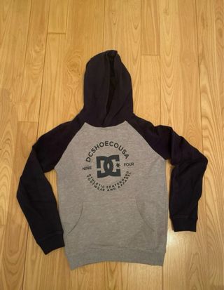 Sudadera DC Shoes Gris con Capucha Talla niño 12