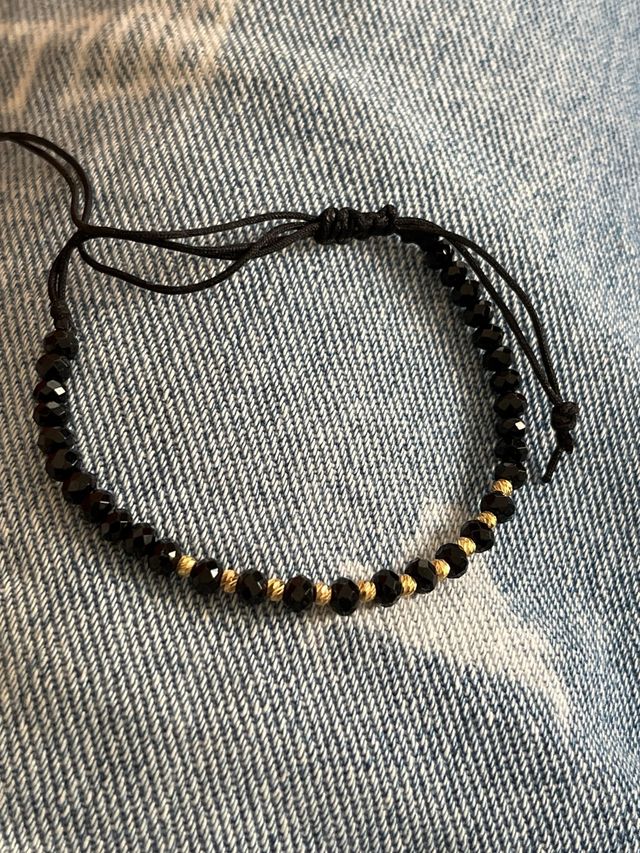 Bracciale in oro 18k nero e oro