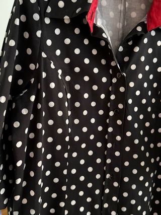 vestidovintage lunares blanco y negro