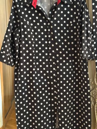 vestidovintage lunares blanco y negro