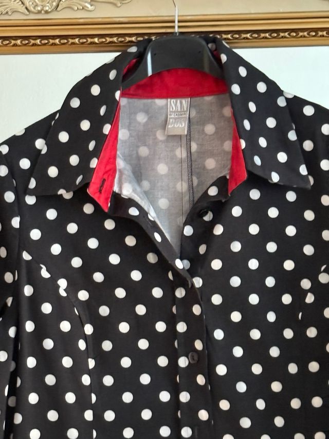 vestidovintage lunares blanco y negro