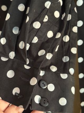 vestidovintage lunares blanco y negro