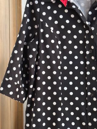 vestidovintage lunares blanco y negro
