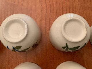 Set Tazze Giapponesi Ceramica Fiori Blu vintage