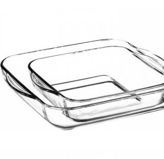 Pack de 2 bandejas de vidrio para horno