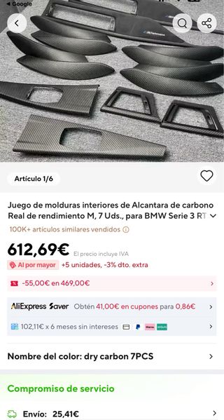 BMW Serie 3 Carbono Real ULTIMO PRECIO NO MAREOS