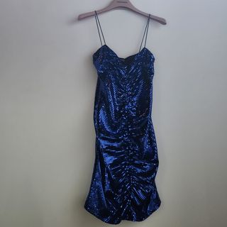 Vestito Zara paillettes blu elettrico