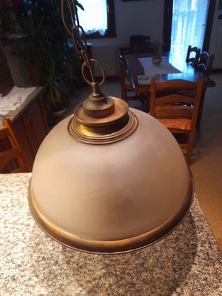 Lampadario 1 ampolla vetro 4 lampadine