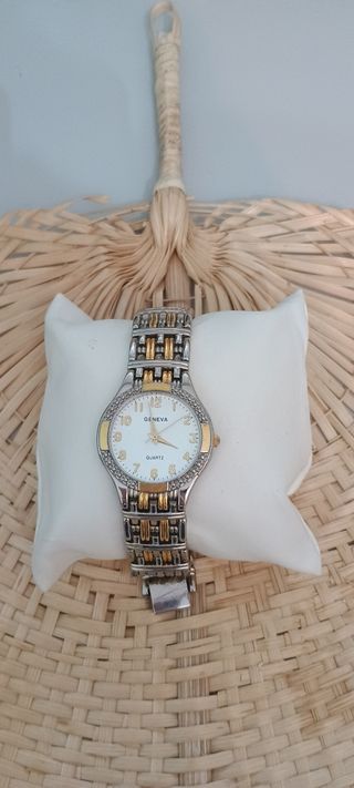 Reloj Geneva Elegante Oro y Plata