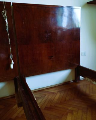 Letto antico singolo due letti radica anni '30 '40