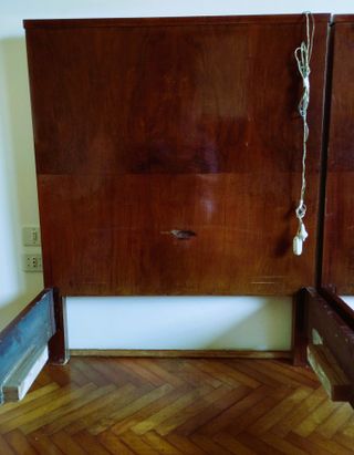 Letto antico singolo due letti radica anni '30 '40