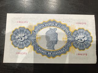 Papel de fianzas 5 pesetas 1954