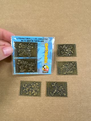 Francobolli Topolino metallo 90 anni