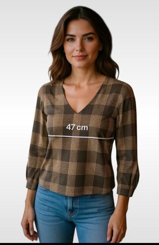 Blusón Cuadros Casilda y Jimena Talla M