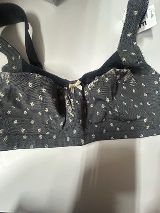Sujetador Anita Negro con Estampado Floral