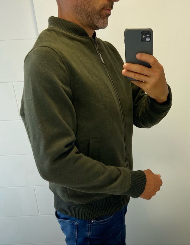 Chaqueta bomber verde