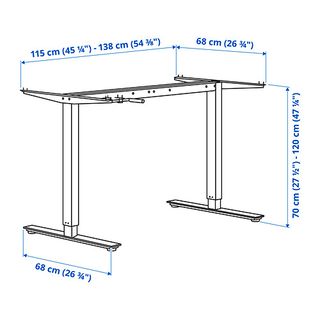 Escritorio IKEA 160x80, regulable altura, blanco