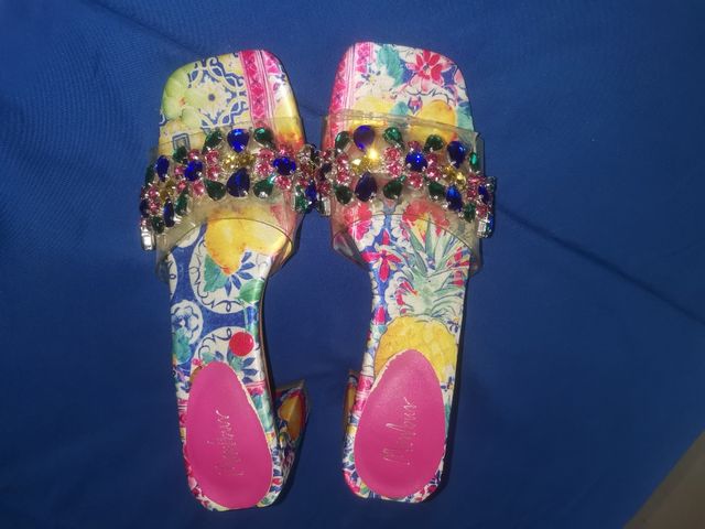 Sandalias Menbur Multicolor Pedrería