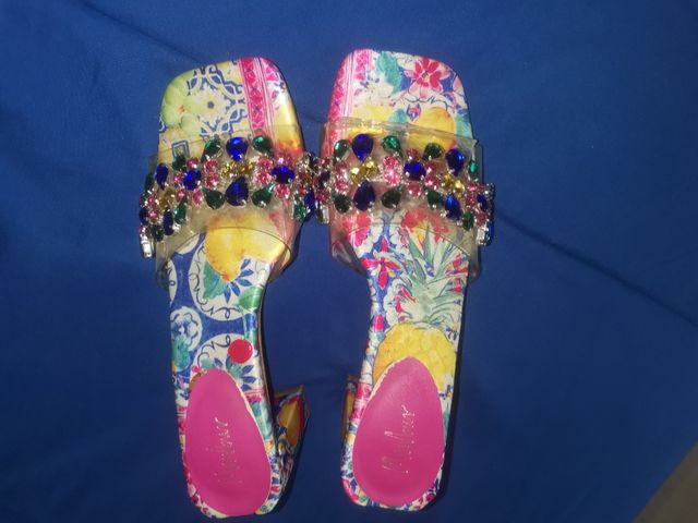 Sandalias Menbur Multicolor Pedrería