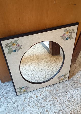 Espejo decorativo floral