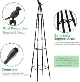 Traliccio da Giardino Obelisco Nero DA039