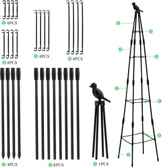 Traliccio da Giardino Obelisco Nero DA039