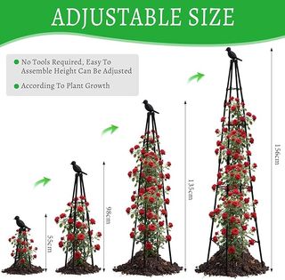 Traliccio da Giardino Obelisco Nero DA039