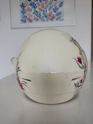 Casco Moto Mujer Blanco con Visera