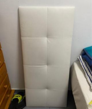 Cabecero de cama polipiel blanco de 90