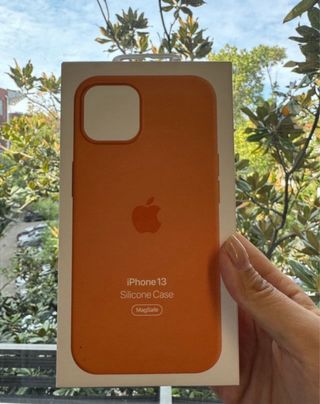 Funda Silicona Apple iPhone 13/14 MagSafe Naranja
