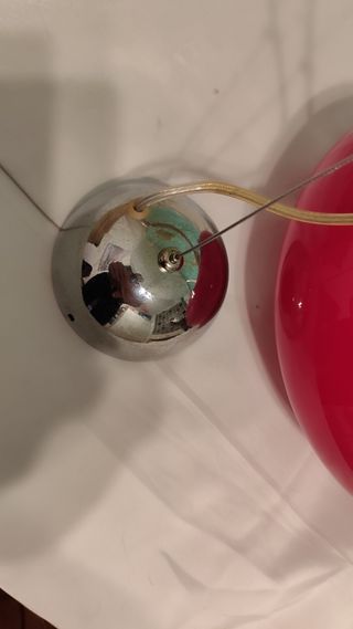 Lámpara de techo de cristal roja