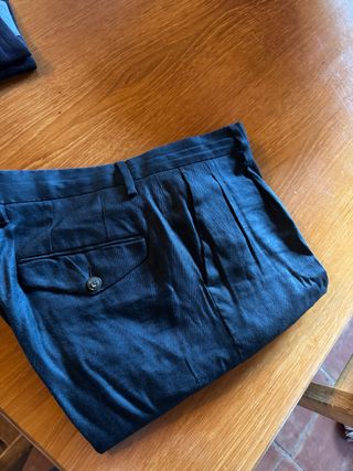 Traje Mango Man Lino Negro