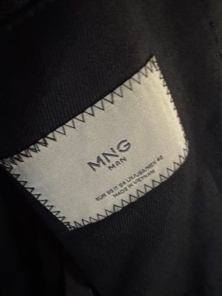 Traje Mango Man Lino Negro