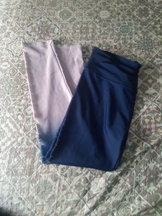 Mallas degradadas azul y rosa