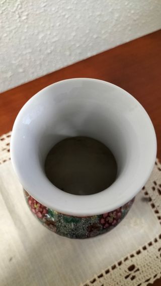 Jarrón Porcelana Estilo Chino Multicolor