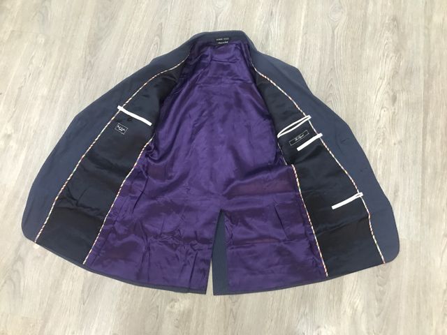 Traje Paul Smith The Byard rayas azul y gris T38