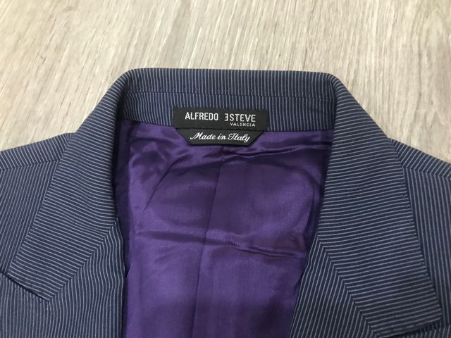 Traje Paul Smith The Byard rayas azul y gris T38