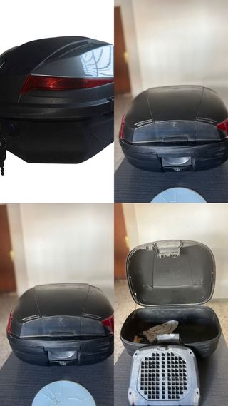 Maleta para moto negra incluye su enganche