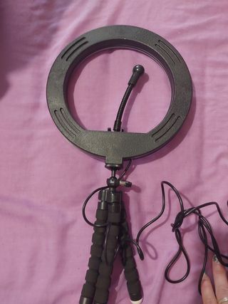 Aro de luz para móvil con trípode,