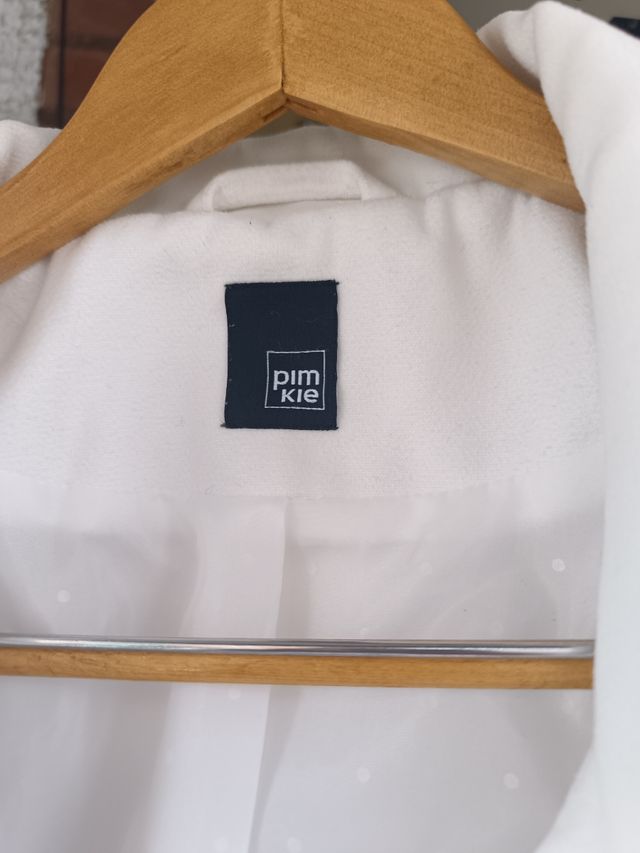 Abrigo blanco Pimkie mujer